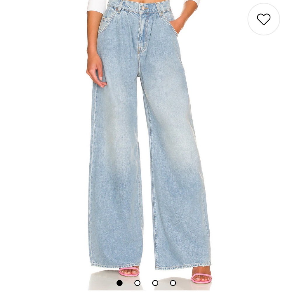 GRLFRND Light Blue Wide Leg Jeans